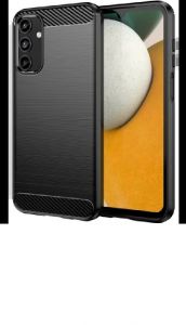 Samsung Galaxy A15 Hoesje Geborsteld TPU Flexibele Back Cover Zwart