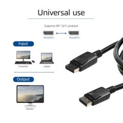 ACT AK3980 2 meter DisplayPort kabel, male - male, power pin 20