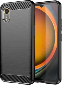 Samsung Galaxy Xcover 7 Hoesje Geborsteld TPU Back Cover Zwart