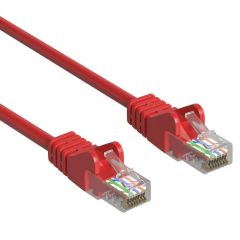 U/UTP Cat 5e RJ45 Male 1 mtr Rood