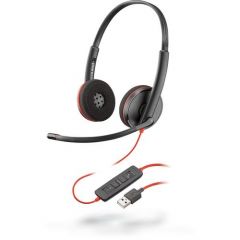 HP Poly Blackwire 3220 Stereo USB-C Headset +USB-C / A Adapter