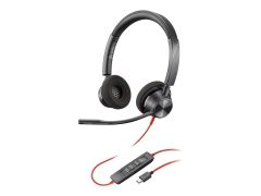 Poly Blackwire 3320 Stereo USB-C Headset +USB-C/A Adapter